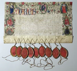 Carta de indulgencia a la Iglesia de San Nicolás, 22 de junio de 1484